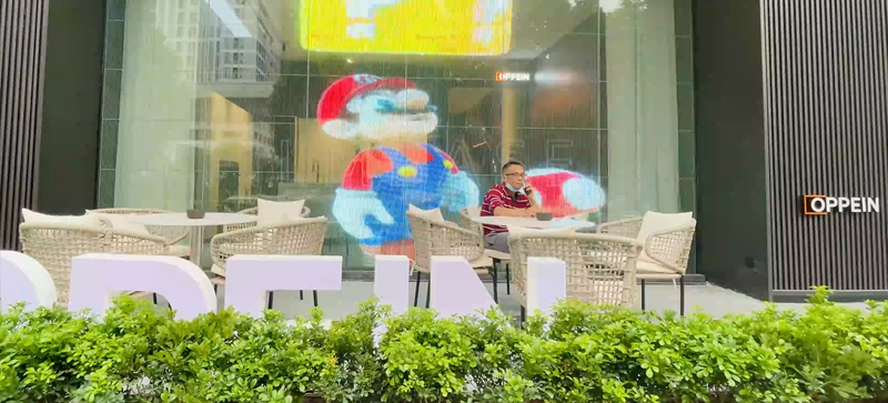 深圳龙岗欧派大家居商业橱窗3D显示玻璃项目