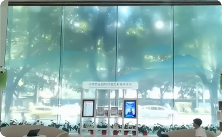 银行山水画调光膜