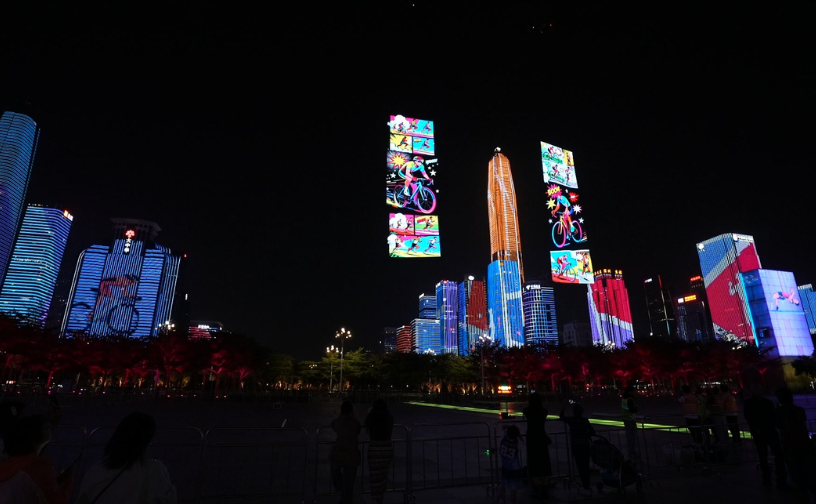 Flying Display displayed at National Games light show & SZ Art Season