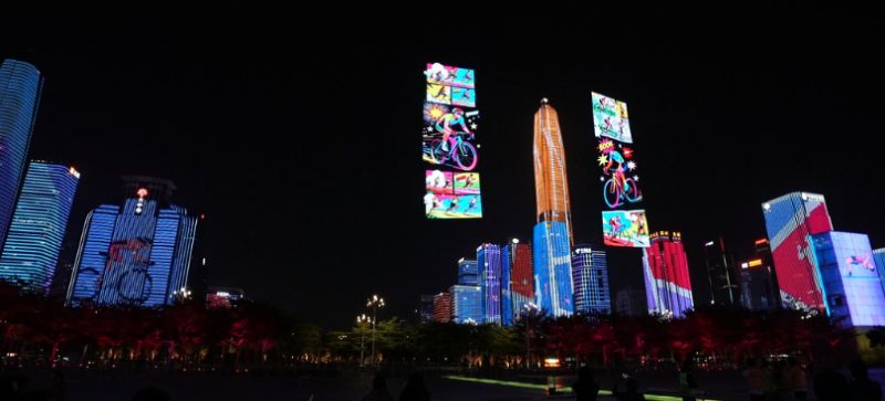 Flying Display Makes a Stunning Debut at the 15th National Games and the 2025 Shenzhen Light and Shadow Art Festival’s “Light and Shadow in Motion”
