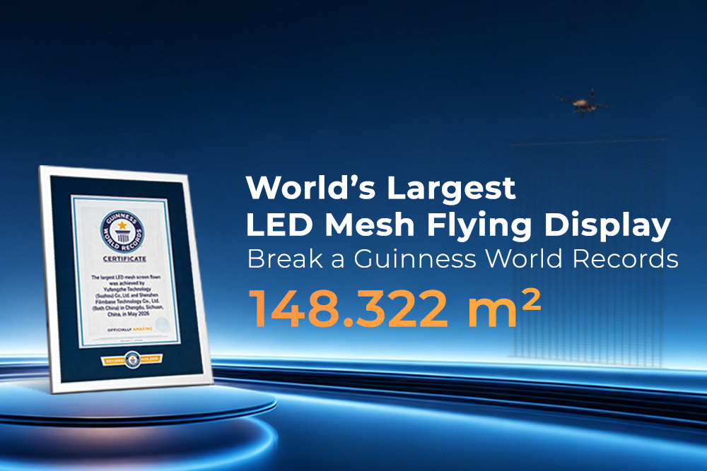 FILMBASE Flying Display Sets New Guinness World Record with a Area of 148.322㎡